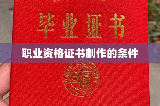 瓦房店职业资格证书制作的条件