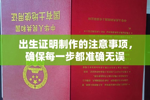 瓦房店出生证明制作的注意事项，确保每一步都准确无误
