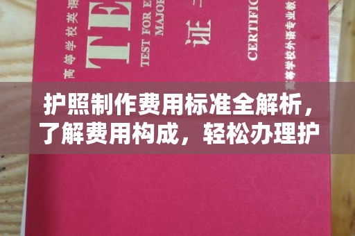 瓦房店护照制作费用标准全解析，了解费用构成，轻松办理护照